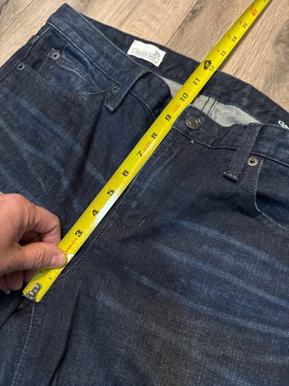 Gap 1969 Mens Classic Straight Fit Jeans Dark Wash Size 31 Regular Cotton Blend